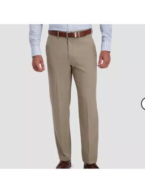 Haggar H26 Men's Premium Khaki Stretch Classic Fit Dress Pants Size 40X30L